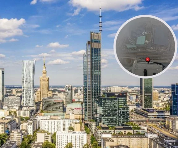 Skoczył ze spadochronem z najwyższego wieżowca w Warszawie