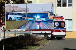 Zderzenie dwóch autobusów w Słupsku. Są poszkodowani! Utrudnienia dla kierowców
