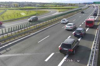 Korek na autostradzie A4 w Małopolsce