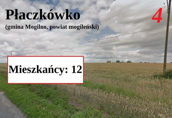 Najmniejsze wsie w województwie kujawsko-pomorskim