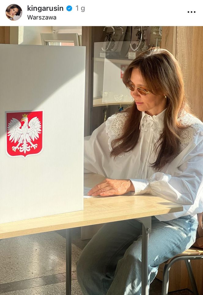 Wybory Prezydenckie 2025: Tak głosują gwiazdy! Kinga Rusin