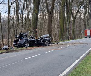 Śmiertelny wypadek w Bieruniu! Nie żyje 36-latek ze zmiażdżonego mercedesa [ZDJĘCIA]