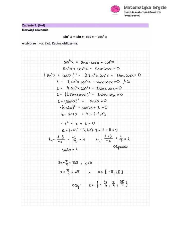 Matura próbna MATEMATYKA ROZSZERZONA 2024 - ODPOWIEDZI, GOTOWE ROZWIĄZANIA