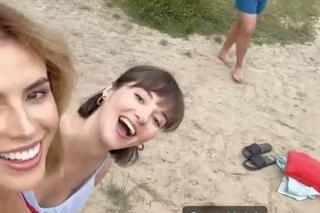 M jak miłość po wakacjach. Kama (Michalina Sosna), nowa bohaterka (Alina Szczegielniak), Marcin (Mikołaj Roznerski)