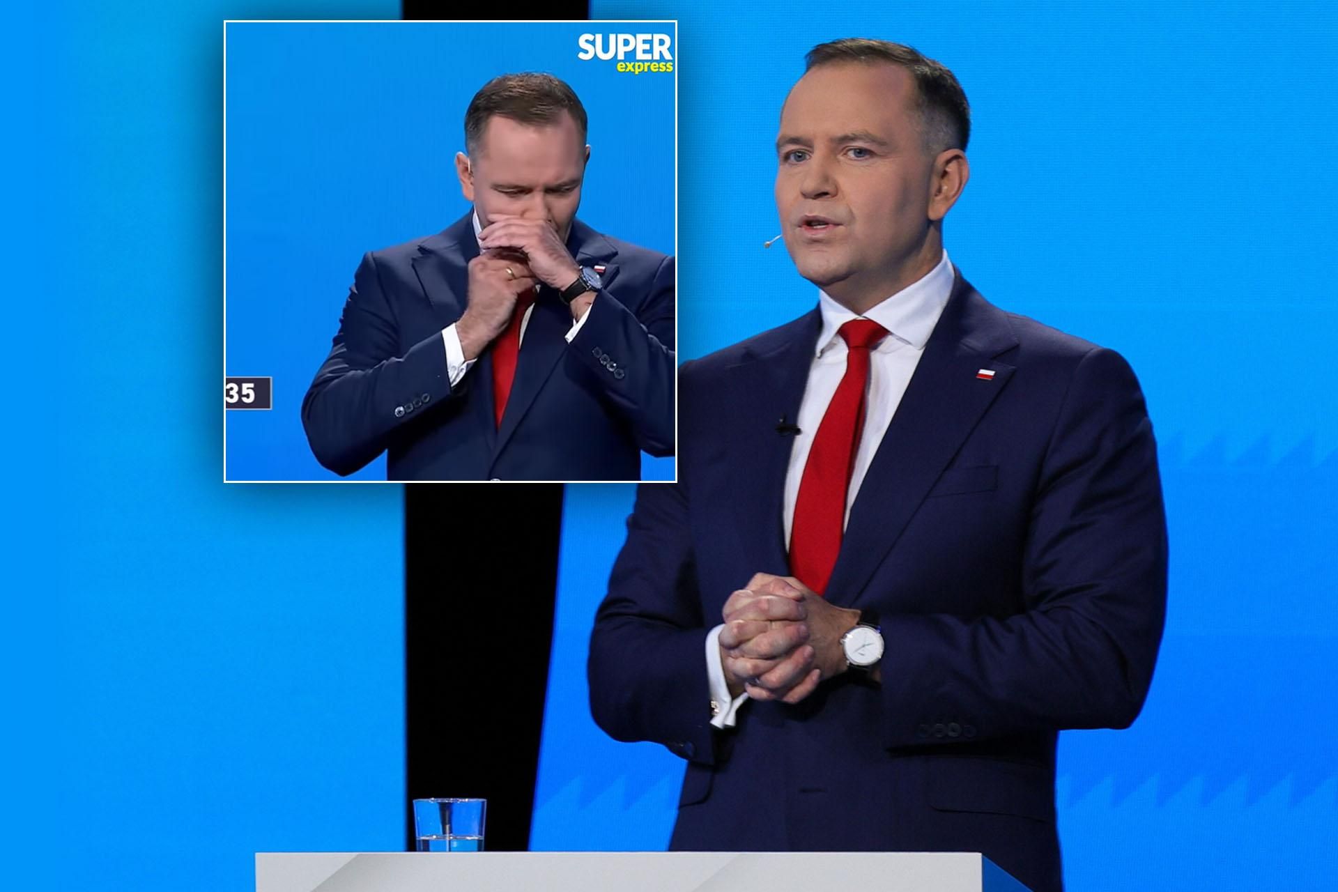 Dziwny gest Nawrockiego na debacie. Sztab wyjaśnia