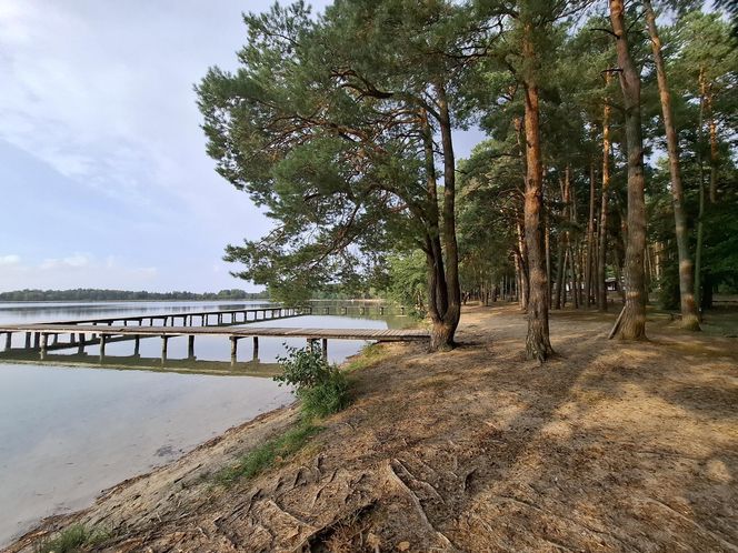 Spokojne wrześniowe popołudnie nad Jeziorem Bialskim w Białce