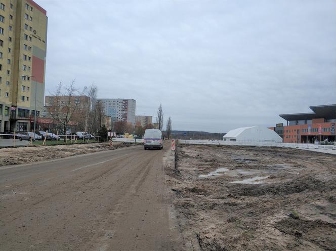 Przebudowa ulicy Szafera w Szczecinie - grudzień 2019