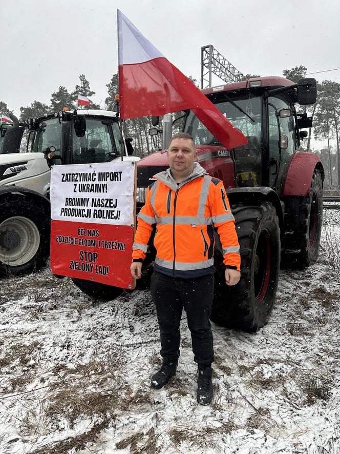 Protest rolników w woj. warmińsko-mazurskim (9.02.2024)