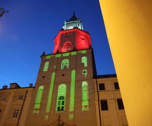 Lublinalia 2024. Na Wieży Trynitarskiej można oglądać wyjątkową iluminację.