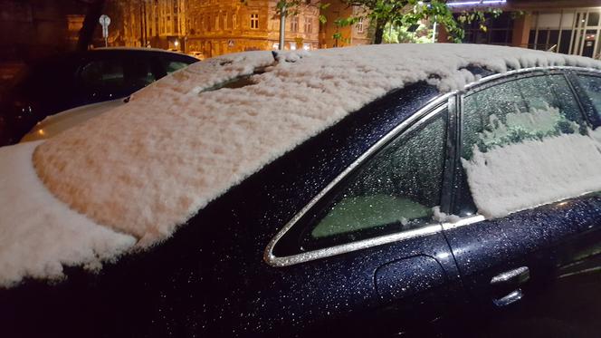 W Bydgoszczy spadł pierwszy śnieg. Zrobiło się biało!