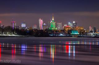 Panorama Warszawy w mroźny wieczór [ZDJĘCIE DNIA]