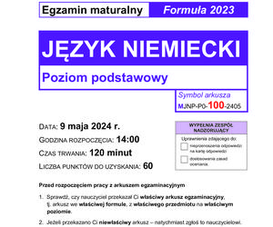 Matura 2024 niemiecki. Nowa formuła