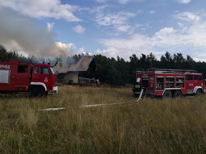 Pożar domków letniskowych