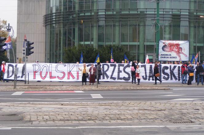 Czarny i biały protest w Poznaniu