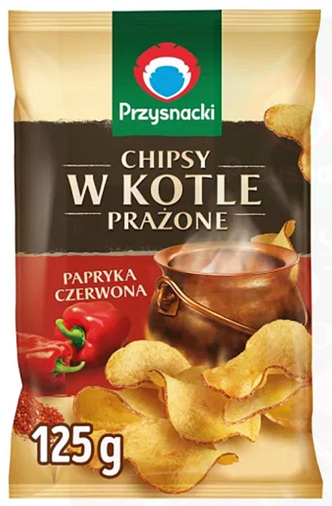 Przysnacki Chipsy w Kotle prażone papryka czerwona 125g