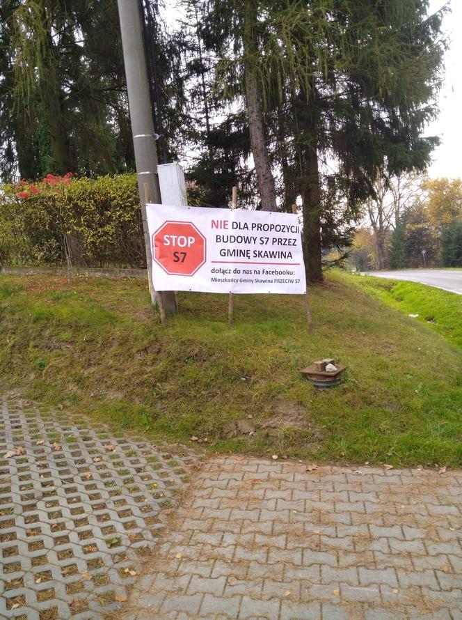 Nie dla przebiegu trasy S7 przez Gminę Skawina. Mieszkańcy protestują