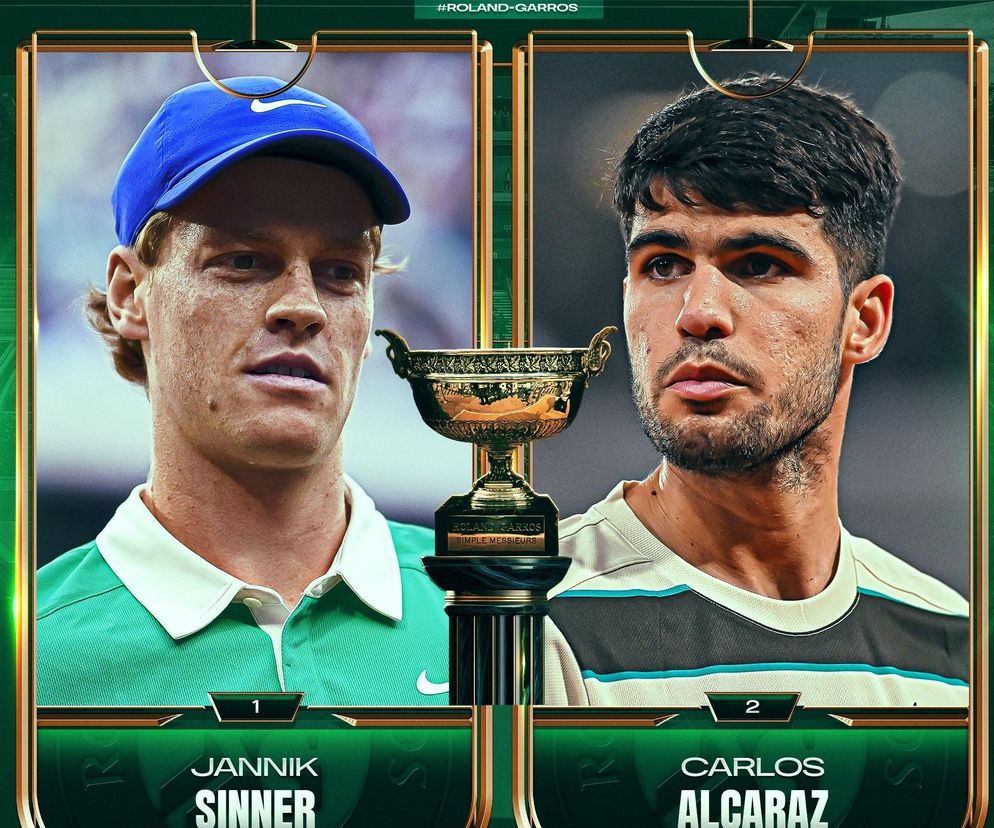 Jannik Sinner - Carlos Alcaraz w finale Roland Garros! Kiedy i o ktorej godzinie?