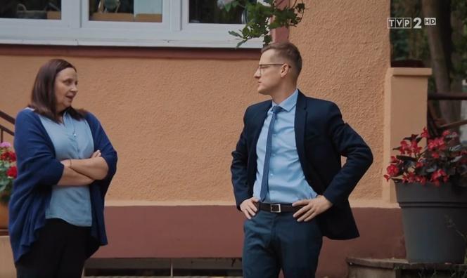 M jak miłość odc 1614. Piotrek (Marcin Mroczek), Krysia Filarska (Hanna Mikuć)