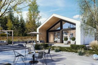 Domy z wejściem w ścianie szczytowej