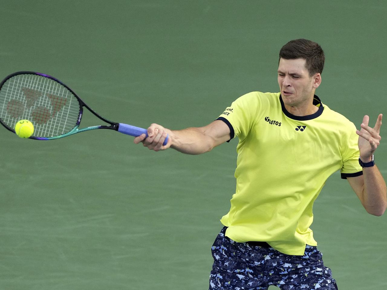 Hubert Hurkacz bawi się w Miami. W meczu z Harrisem jednym zagraniem oczarował fanów