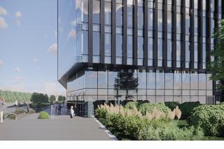 Wizualizacja biurowca Tischnera Office Park w Krakowie