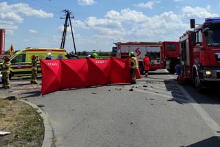 Palmiry wypadek z udziałem motocykla i osobówki
