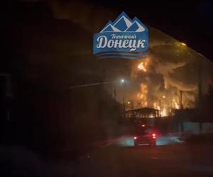 Atak Ukrainy na Donieck. Wielki pożar nad okupowanym rejonem