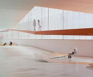 Audytorium w Kartagenie, głowny korytarz, rampa. Fot. ©Iwan Baan, materiały prasowe Mies van der Rohe Foundation