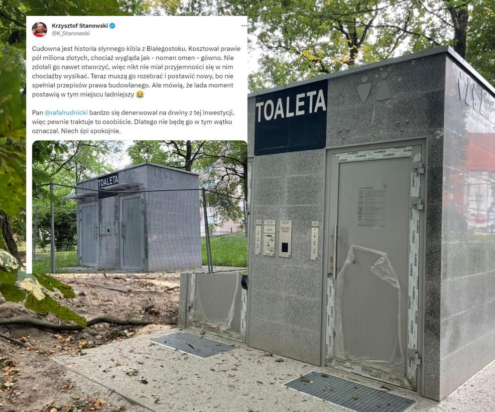 Ostre spięcie Krzysztofa Stanowskiego i Rafała Rudnickiego na Twitterze! Chodziło o słynną nieczynną toaletę w Białymstoku