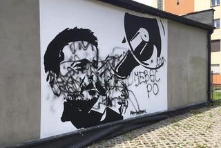 Katowice: Mural z Rafałem Trzaskowskim nie przetrwał nawet kilku godzin. Wandale już go zdewastowali [ZDJĘCIA]