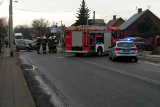 Sokółka. Wypadek na ul. Białostockiej. Czołowe zderzenie toyoty z autem dostawczym