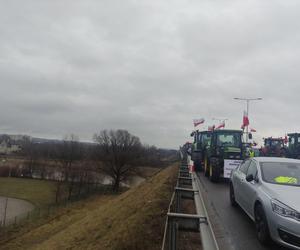 Protest rolników w Elblągu na S7