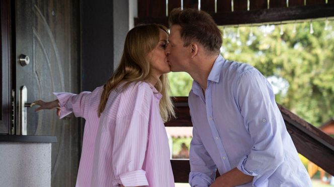 Barwy szczęścia odc. 3125. Łukasz (Michał Rolnicki), Agnieszka (Katarzyna Tlałka)