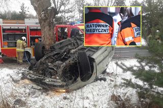 Wypadek jak z najgorszgo koszmaru! Auto 19-latki owinęło się wokół drzewa [ZDJĘCIA]