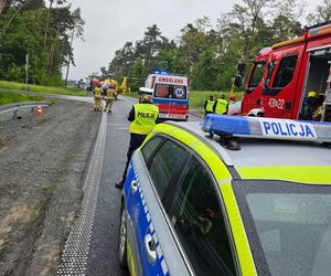 Wypadek na obwodnicy Gostynia. Dwie osoby zabrane do szpitala