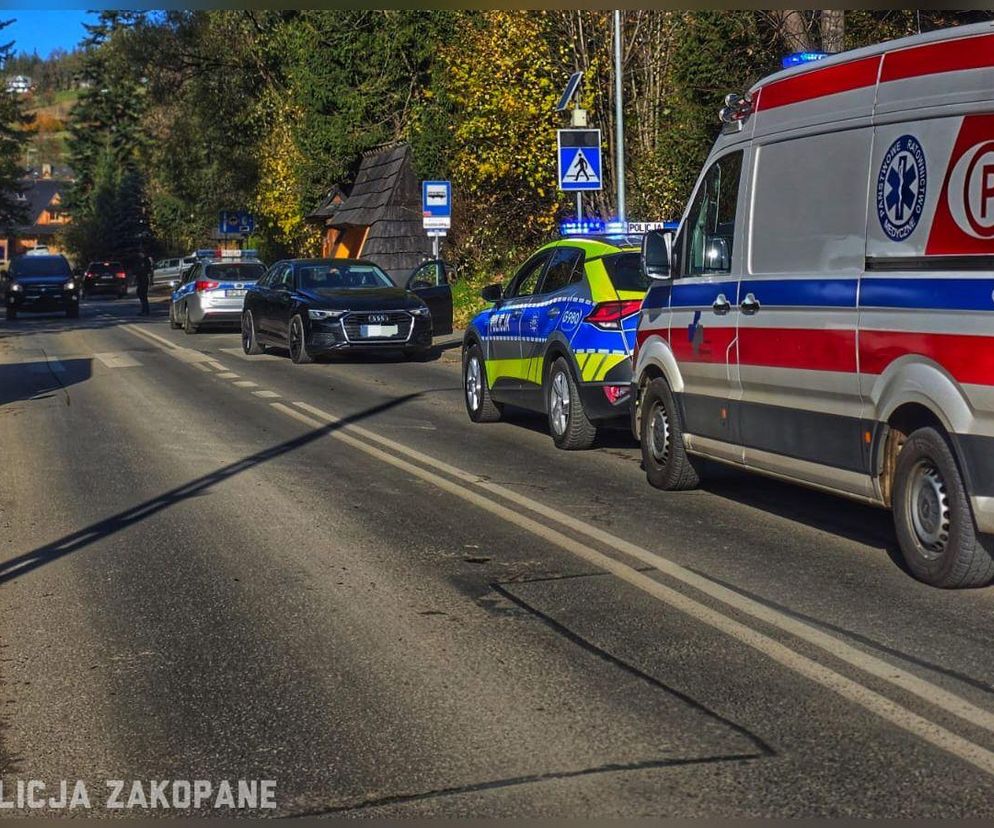Groźny wypadek na Podhalu. Młody mężczyzna potrącony przez audi