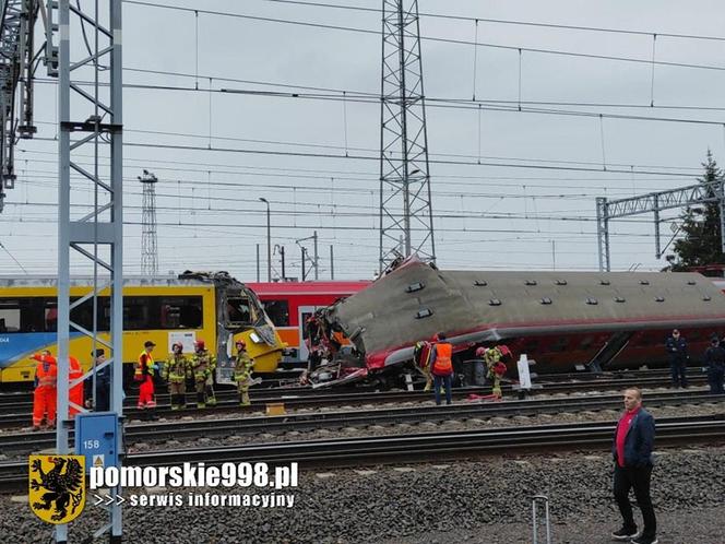 Wypadek EZS zderzył się z szynobusem