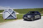 Audi Q3 z kempingowym namiotem