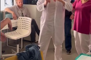 	M jak miłość nowy sezon. Olek (Maurycy Popiel), Aneta (Ilona Janyst) na planie