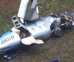 Samolot rozbił się na autostradzie