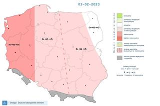 Załamanie pogody. IMGW ostrzega przed trudnymi warunkami pogodowymi [3 i 4 lutego]