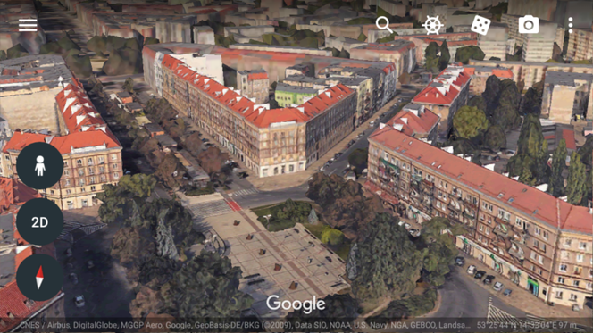 Trójwymiarowy Szczecin w Google Earth