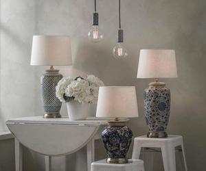 Ceramiczna lampa stołowa ze wzorem Suzette, gotowewnetrza