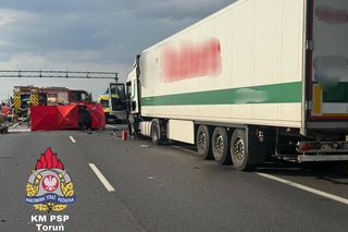 Śmiertelny wypadek na DK 91 pod Chełmżą. Droga całkowicie zablokowana! [ZDJĘCIA]