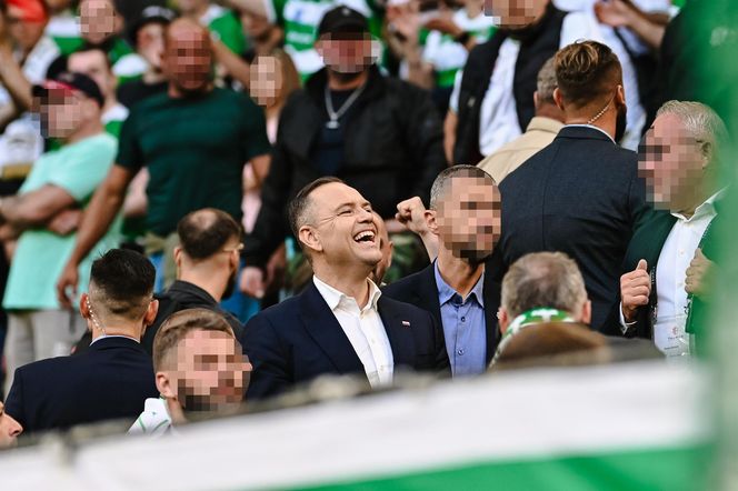 Karol Nawrocki na meczu Lechia Gdańsk - Motor Lublin. Prezydent poszedł do młyna! 