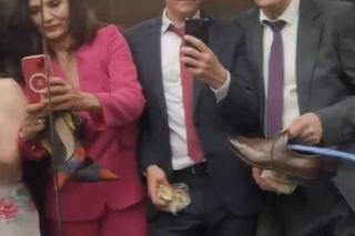 M jak miłość na planie. Małgorzata (Aleksandra Pieczyńska), Erwin (Andrzej Dopierała), Paweł (Rafał Mroczek)