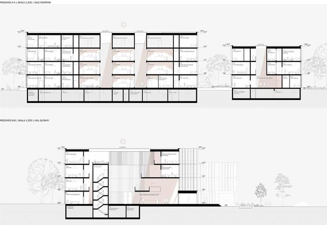 Siedziba Sądu i Prokuratury Rejonowej w Końskich według BDM Architekci