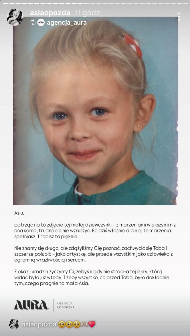 Joanna Opozda skończyła 37 lat. Gwiazda pokazała zdjęcie z dzieciństwa. Bardzo się zmieniła?