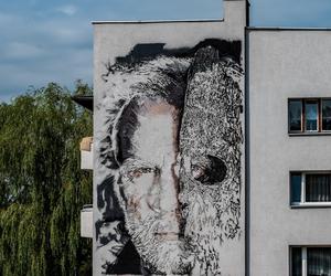 Mural lidera zespołu KAT w Bytomiu