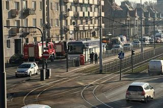 Wypadek na Kopcińskiego w Łodzi